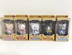 シルバニアファミリー　キーチェーン　ネココスチューム　　コンプリートセット