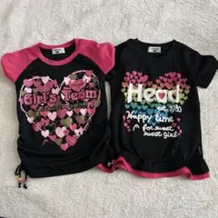 HEAD ハート柄 Tシャツ 2枚セット サイズ100