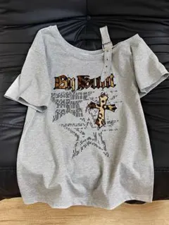 By Hunt オフショルダーTシャツ グレー　Y2K archive