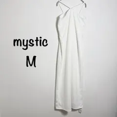 mystic ミスティックロングワンピースホワイト2 M華奢見えキャミワンピ春夏