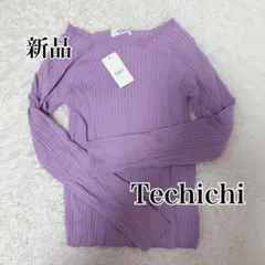【新品】Techichi フリーサイズ ピンク リブニット