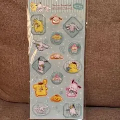 【正規品】サンリオ　すりガラス風シール　ポチャッコ・プリン・シナモン