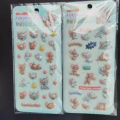 トム＆ジェリー ぷくぷくシール 2種