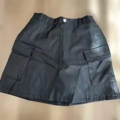 黒カーゴミニスカート サイドポケット付き
