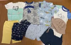 70-80 セット　夏　くま　車　GAP 男の子　ロンパース パンツ 帽子のサムネイル