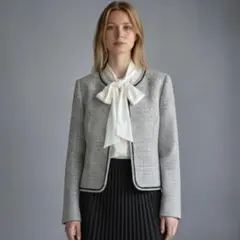 リファンネ/ノーカラージャケット/ツィード/13号/東京ソワール/近年