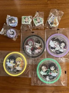 鬼滅の刃ラバーコースター 4個&グッズ5個セット
