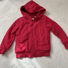 UNIQLO キッズ フルジップパーカー 110 赤