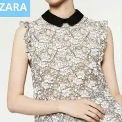 襟付き総レース ブラウス/ ZARA WOMAN