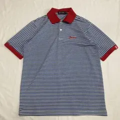 Srixon スリクソン ストライプポロシャツ ストレッチ ゴルフウェアM 美品