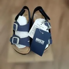 BREEZE ネイビー サンダル 2本バックル