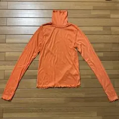 タートルネック オレンジトップス インナー