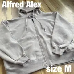 Alfred Alex ラバーロゴ ビッグフルジップパーカー