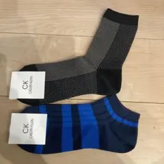 Calvin Klein ソックス 2足セット ネイビー/ブラック