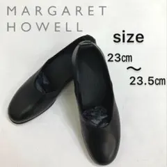 MARGARET HOWELL レザーフラットスリッポンシューズ　牛革イタリア製のサムネイル