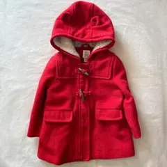 【baby GAP】 くま耳フード　ダッフルコート　赤　90