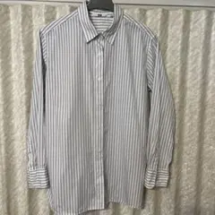 UNIQLO ユニクロ ストライプ 長袖コットンシャツ L