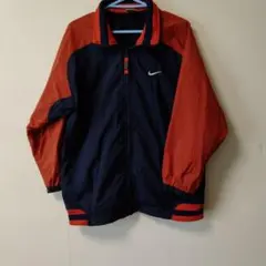 Nike ジップアップナイロンジャケット ネイビー/オレンジ