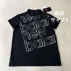 ニューバランスゴルフ　モックネックシャツ　ラメロゴ　ブラック　サイズ1のサムネイル
