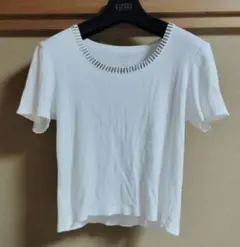 Talbots メタルアクセント デザイントップス 綿 高質のサムネイル