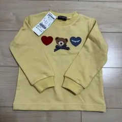 Moujonjon イエロー 裏毛　トレーナー 100のサムネイル