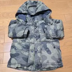 babyGap 迷彩柄 フード付きダウンコート 90cm　スキーウエア