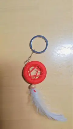 ドリームキャッチャー風チャーム 赤