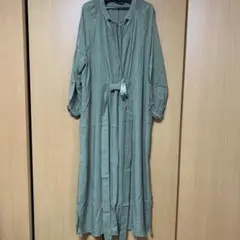 ZARAオリーブグリーン ロングワンピース