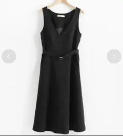 マジェスティックレゴン　ベルト付ジャンスカ　黒　ブラック