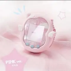 たまごっちユニ　シリコンカバー　ケース　スキン　ボールチェーン　天使　羽　ピンク