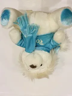 ディズニー　ホワイトプーさん　ぬいぐるみ　ホワイト　水色　ウィンター　冬