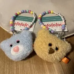 mojojojo ビーズチェーン付きフェイスマスコット　クマ　セット