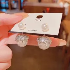 ピアス　シルバー　パール　おしゃれ　シンプル ♥️新商品♥️上品　レディース
