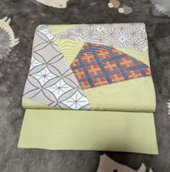 《美品》幾何学模様 名古屋帯