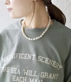 SHIPS 淡水パールネックレス