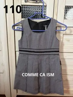 COMME CA ISMノースリーブチェック柄ワンピース 110