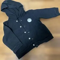 COMME CA ISM フード付きトレーナー 黒80cm