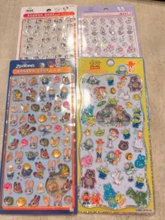 正規品ディズニーボンボンドロップシール４枚セット