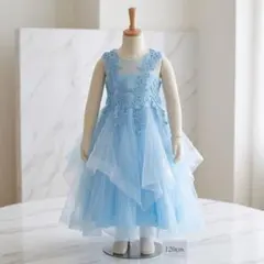 ✨早い者勝ち✨　コスプレ　キッズ ドレス ライトブルー 120cm お姫様のサムネイル