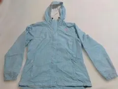 【THE NORTH FACE】 レインジャケット （水色チェック・Lサイズ）