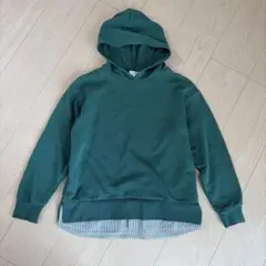 GLOBAL WORK シャツレイヤード パーカー 150キッズ イージーDRY