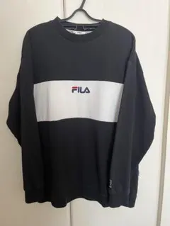 FILA クルーネック トレーナー ブラック/ホワイト