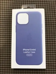 美品　純正 iPhone 13 mini レザーケース パープル　正規品 Apple純正 MagSafe対応 iPhone 13 mini レザーケース・ウィステリア