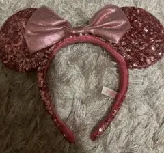 ミニーマウス風スパンコールカチューシャ