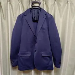 ネイビー ビジネスジャケット シングルブレスト