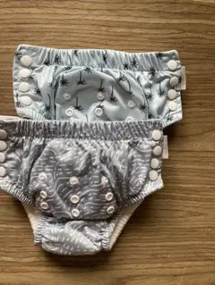 布おむつカバー2枚セット　ブースター4枚付き　Bare and Boho
