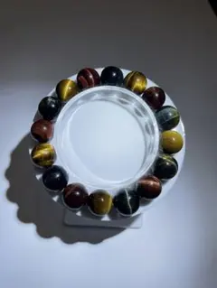 天然石ブレスレット　ミックスタイガーアイ　A品