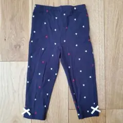 プティマイン　プティプラGIRLS10分丈レギンス　紺　90