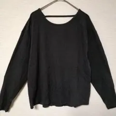 Member's Mark【S】ロンT ブラック 背中ストラップ ゆったり
