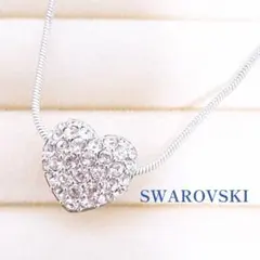 極美品♡﻿ SWAROVSKI ネックレス ハート リバーシブル パヴェ ピンクのサムネイル